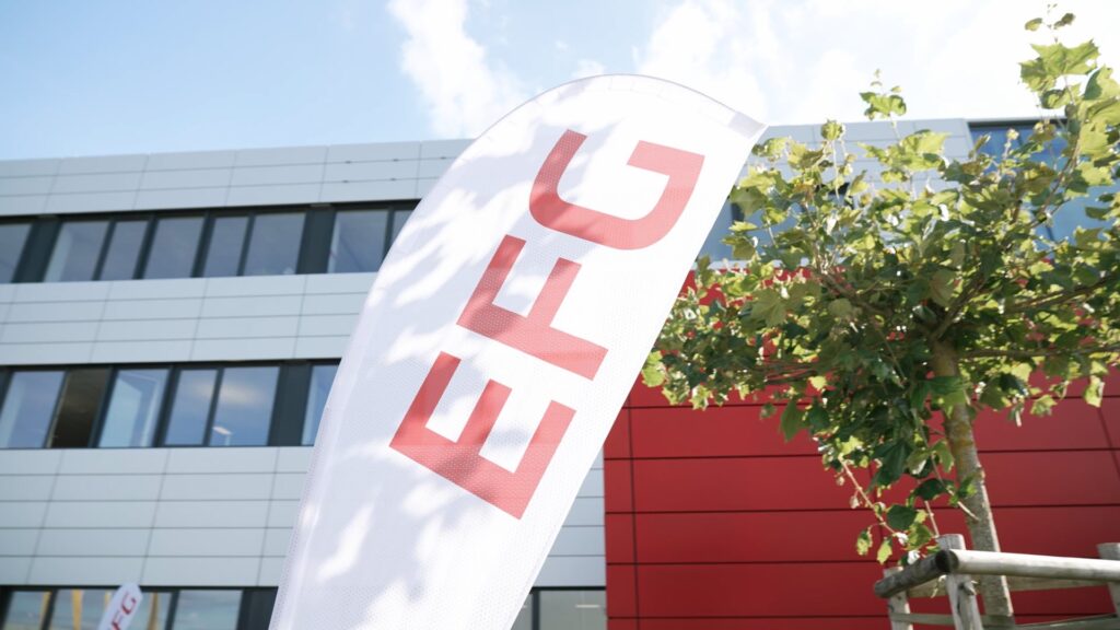 Standbild aus dem Eventfilm zu Tag 1 der Eröffnung des Zentrallagers von EFG Schwemann & Heuser in Langenhagen